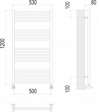 Приобрести terminus полотенцесушитель сицилия п18 50х120 см, водяной, хром