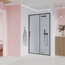 Veconi Душевая дверь Evo 110x195 см, Графит, прозрачное E1-GR-110-01-C9