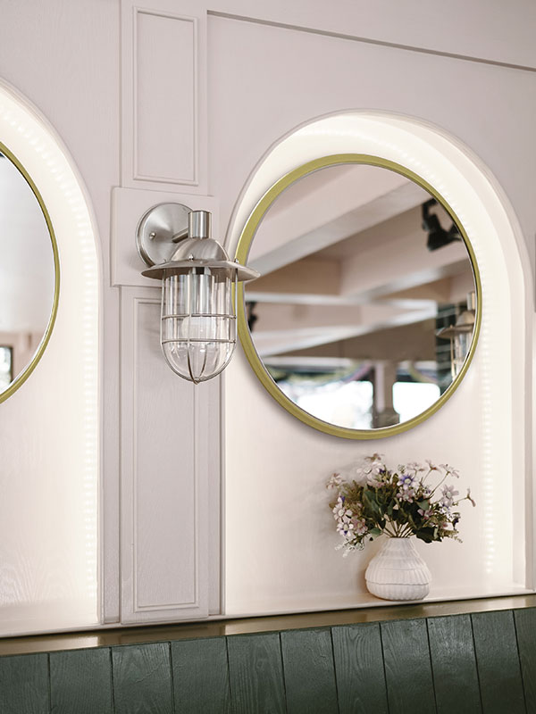 Приобрести azario зеркало манхэттен 77х77 см, металлическая рама, золото фр-00002416