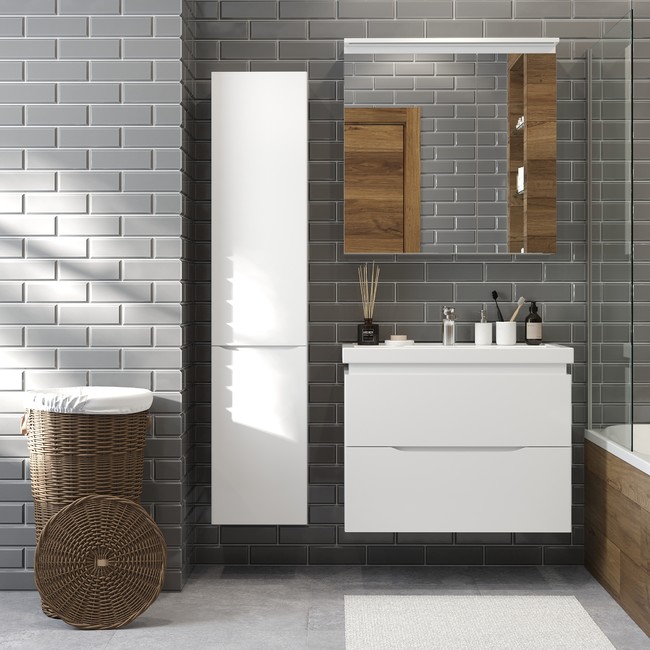 Приобрести briz зеркало шкаф city 80х75 см, белое, шдз 28-80