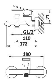 Приобрести cezares смеситель для ванны и душа nautic-vm-bio