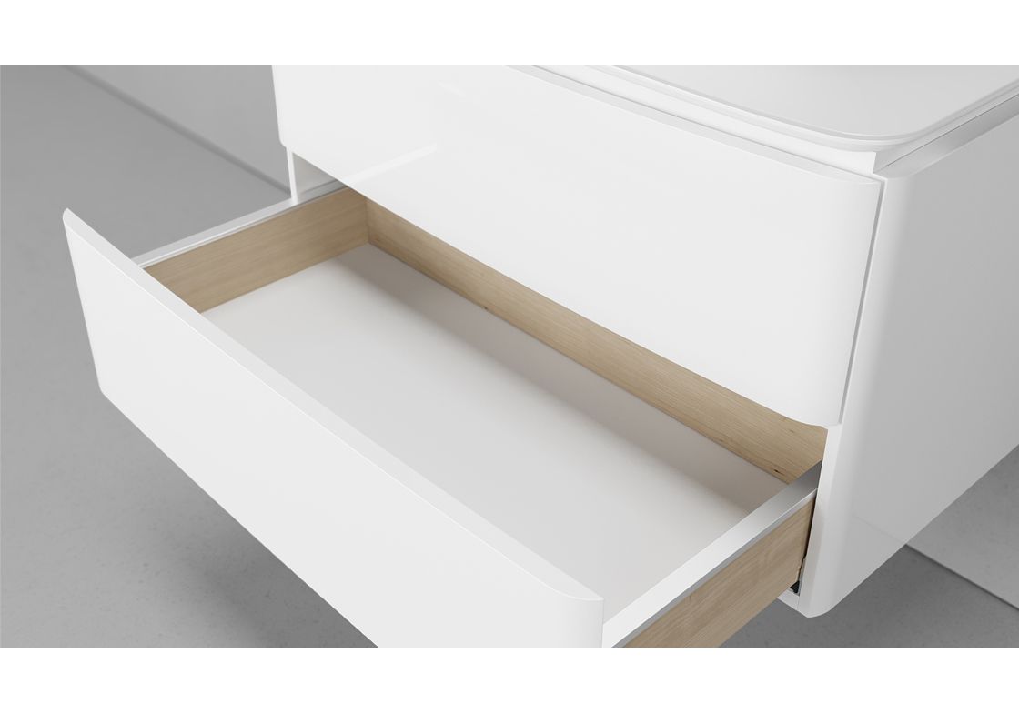 Приобрести тумба подвесная с раковиной velvex luna 60 см, белый