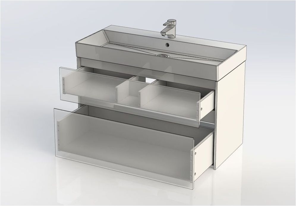 Приобрести aquanet тумба с раковиной бруклин 100 см, белая 00212599