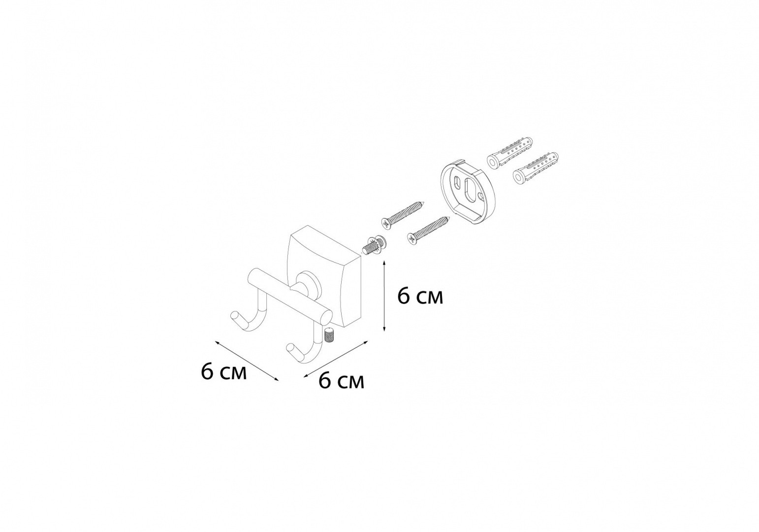 Приобрести fx-61305b kvadro крючок двойной