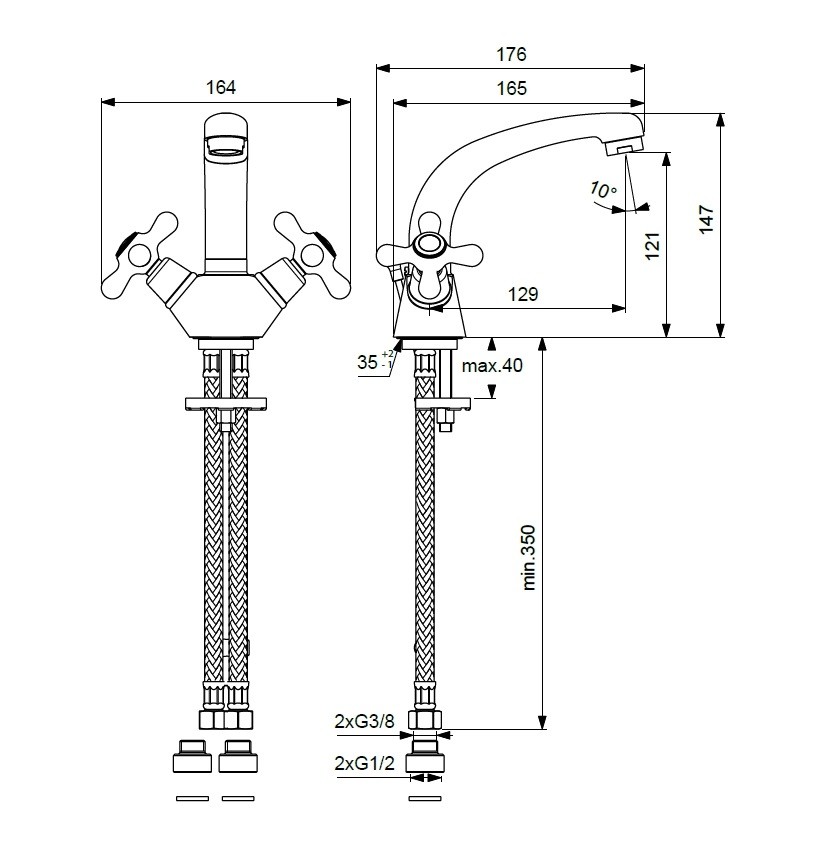 Приобрести смеситель для умывальника vidima retro ba119aa
