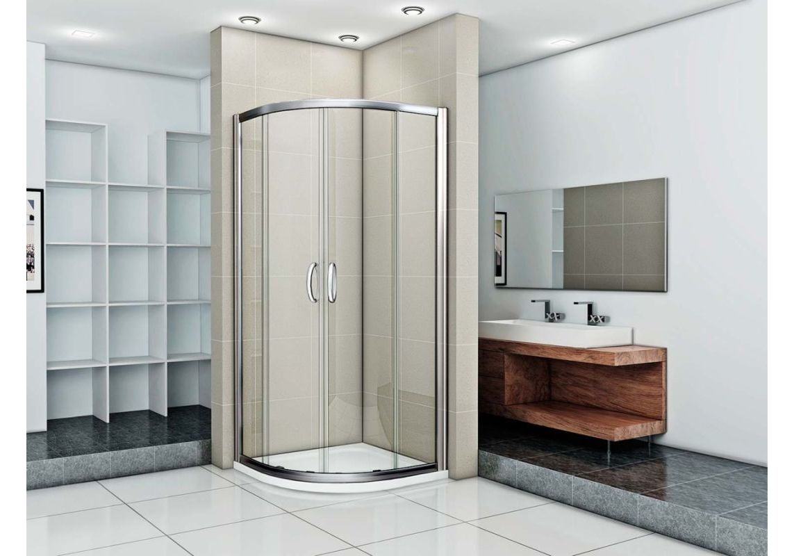 Приобрести ограждение душевое bas infinity r-90-c-ch 90х90 см