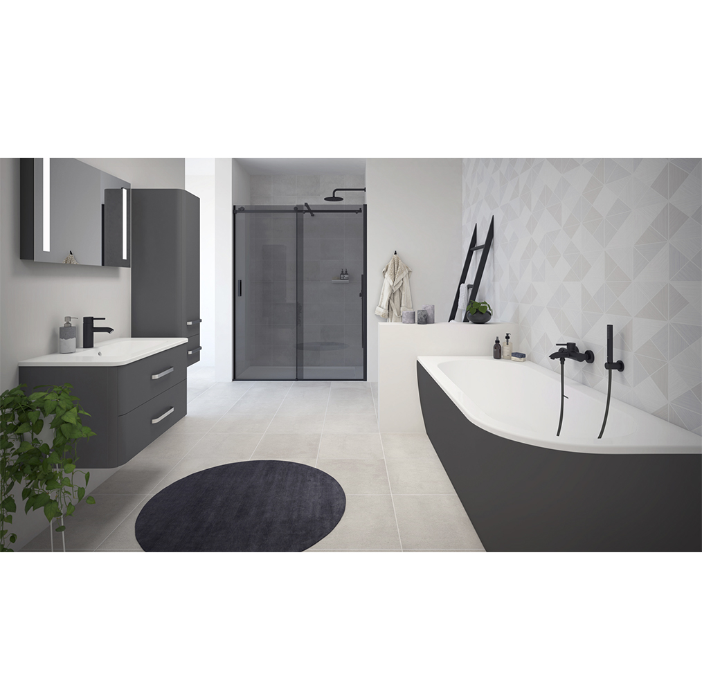 Приобрести cezares акриловая ванна slim corner 180х80 см, черная slim corner-180-80-60-l-nero-set