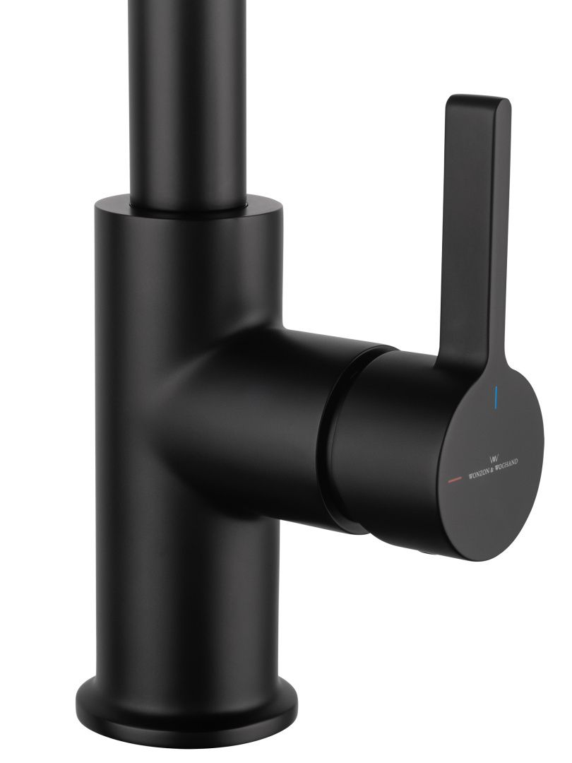 Приобрести смеситель для кухни c подключением фильтра wonzon & woghand, черный матовый (ww-88458008-mb)