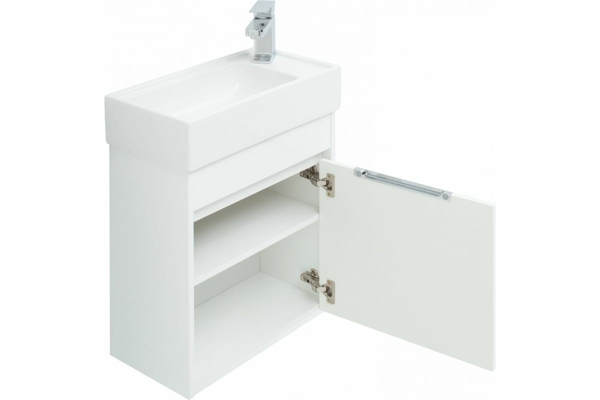 Приобрести aquanet тумба с раковиной лидс 50 см, белая