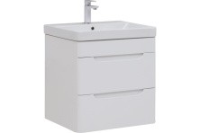 Aquanet Тумба с раковиной София 60 см, белая глянец (2 ящика)