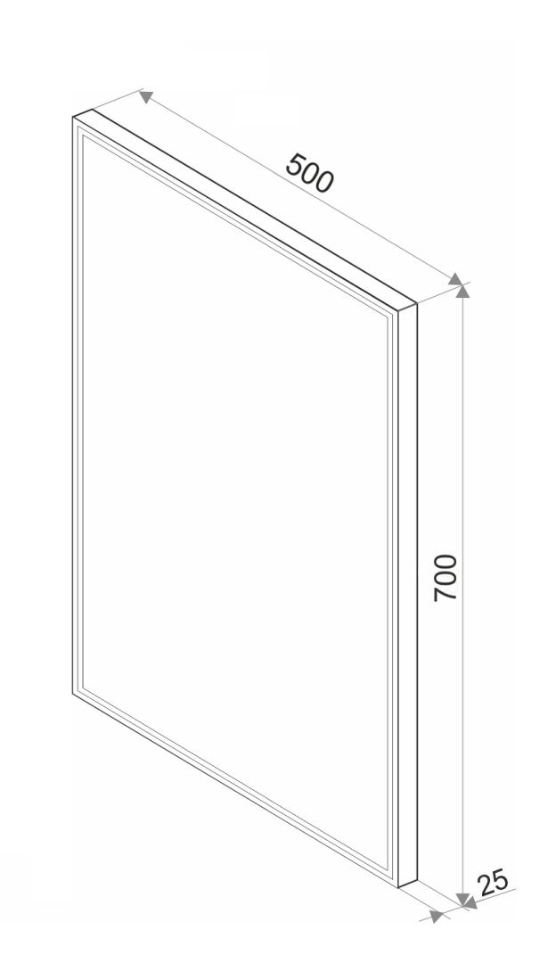 Приобрести continent зеркало с подсветкой life 50х70 см, сенсорный включатель, белое
