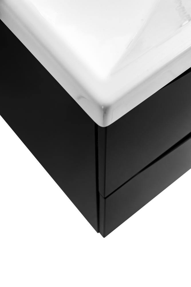 Приобрести belbagno тумба с раковиной marino-cer 120 см, подвесная с ящиками nero lucido, белая раковина