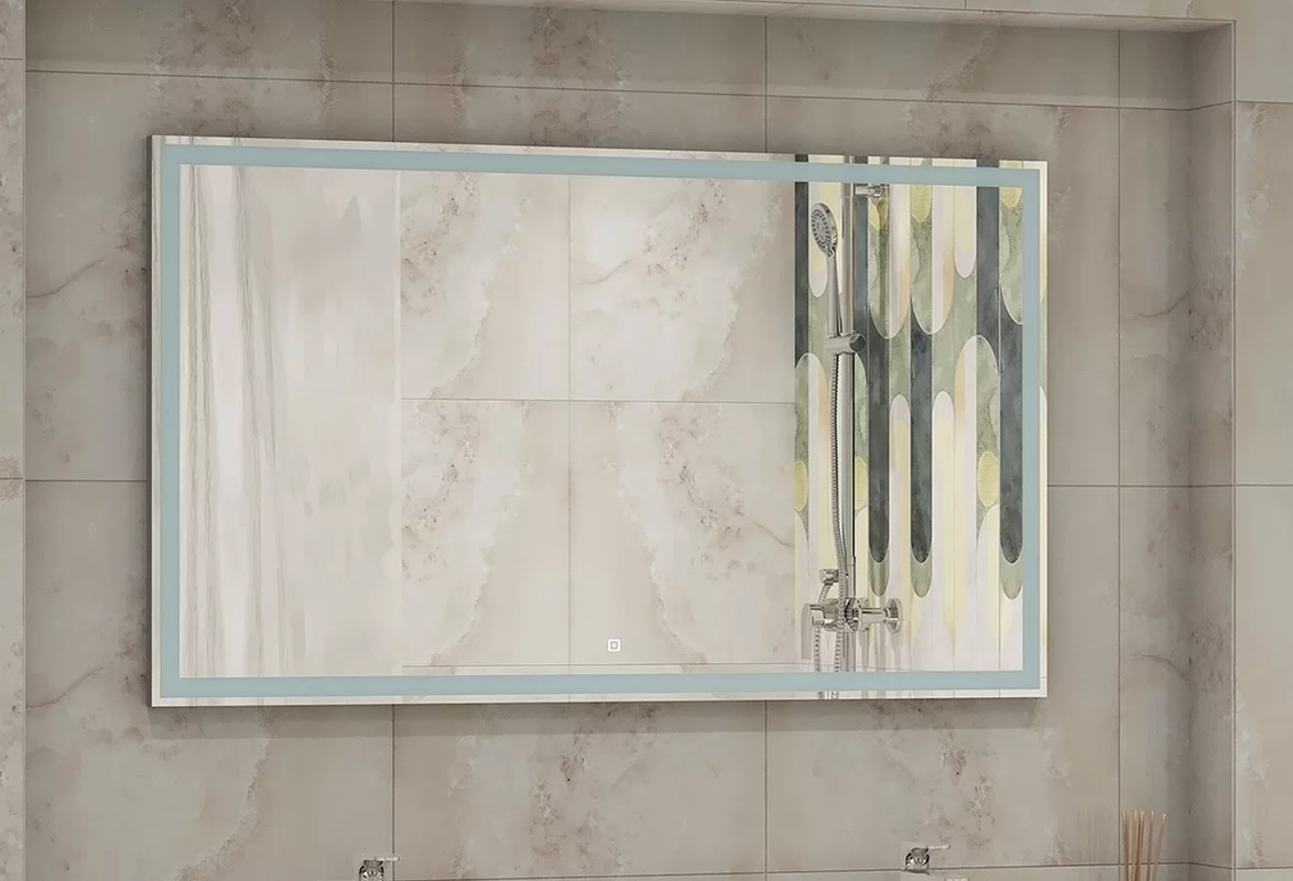 Приобрести continent зеркало с подсветкой mercury 120х80 см, белое