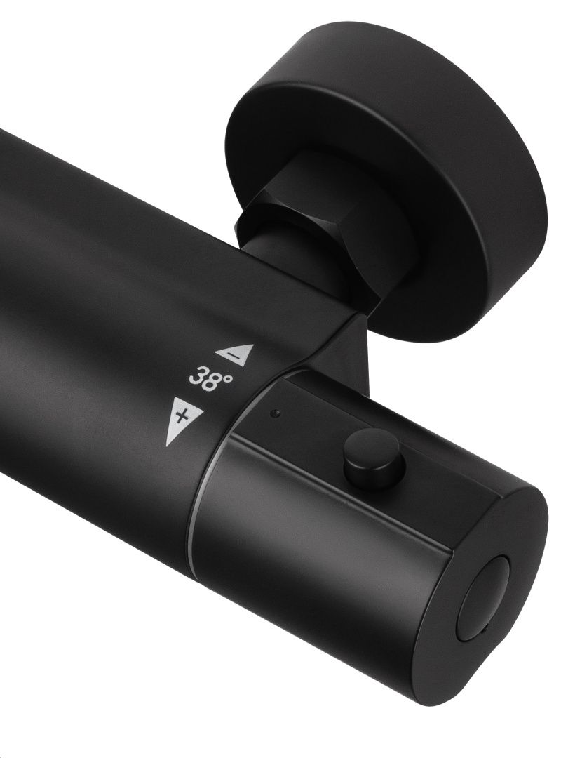 Приобрести смеситель для душа с термостатом wonzon & woghand inn 6, черный матовый (ww-b2029-a-mb)