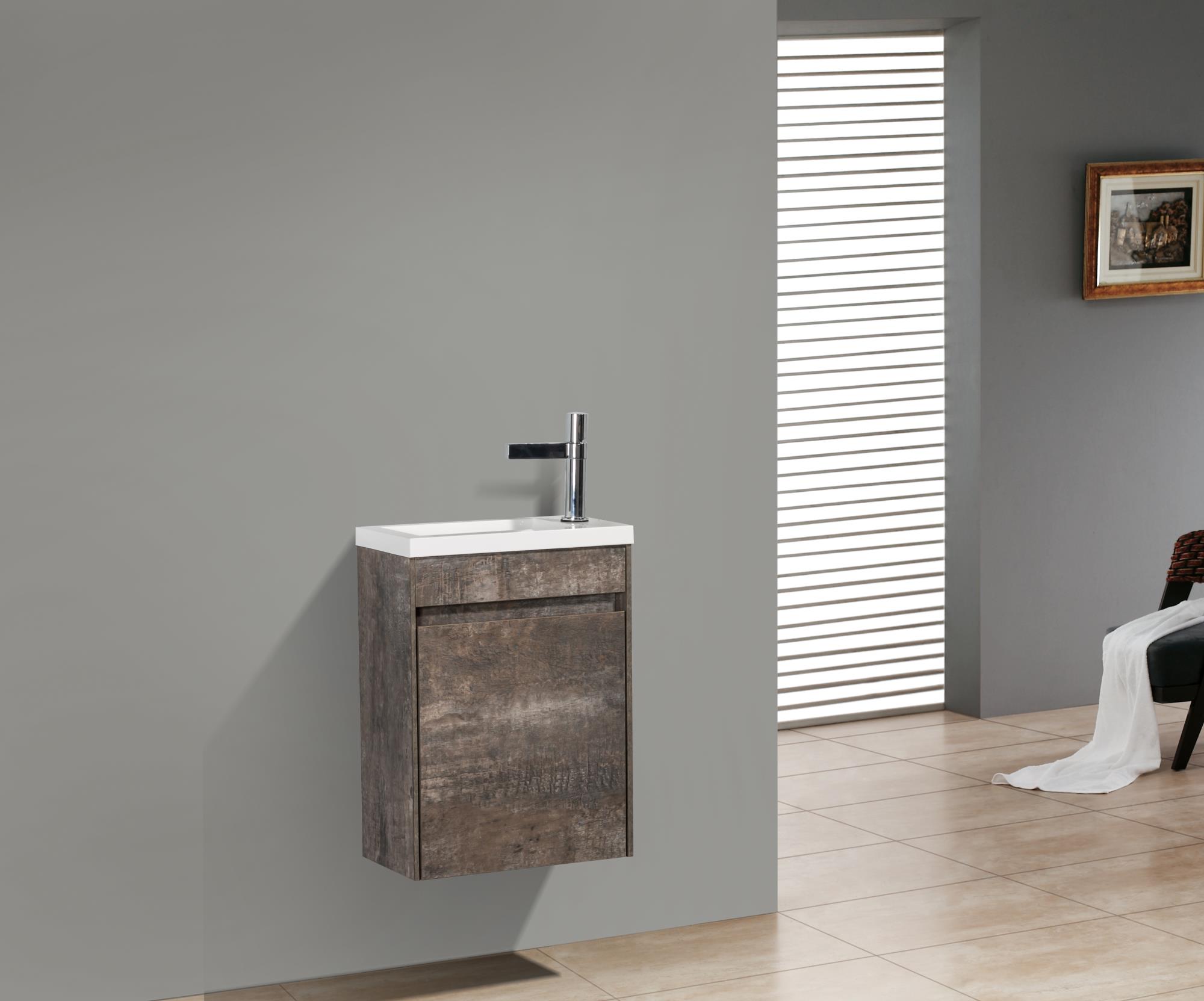 Приобрести belbagno тумба с раковиной pietra mini 46 см, подвесная с дверью 46-l stone, белая раковина