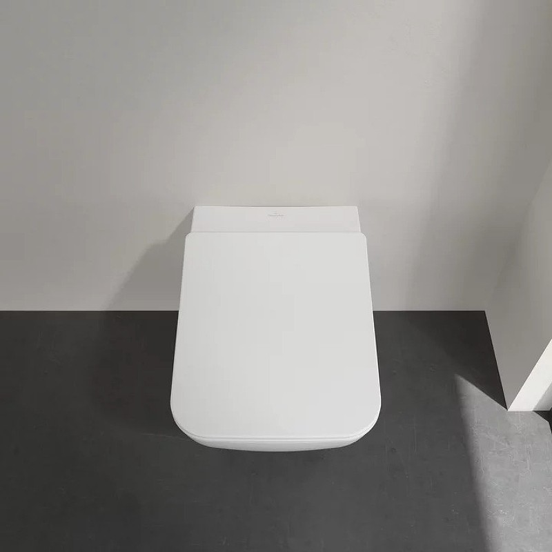 Приобрести унитаз подвесной villeroy boch venticello, безободковый с тонким сиденьем микролифт 4611rsr1