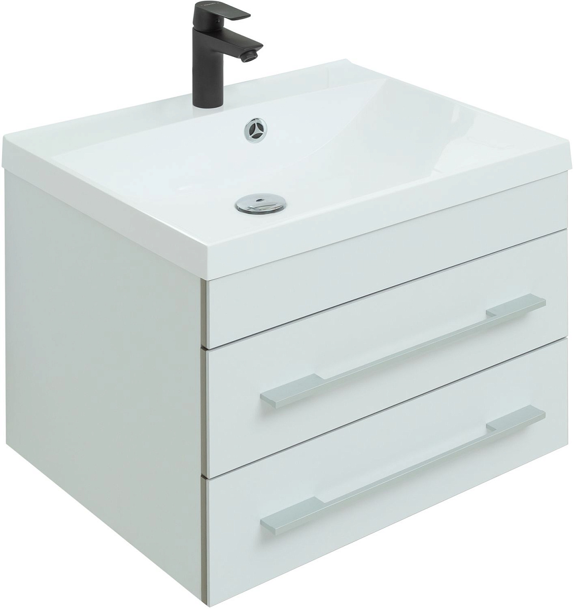 Приобрести aquanet тумба с раковиной верона 58 см, белая (подвесная 2 ящика)