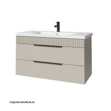 Caprigo Тумба с раковиной MONBAR-Smalty 100 см, бежевая, эмаль