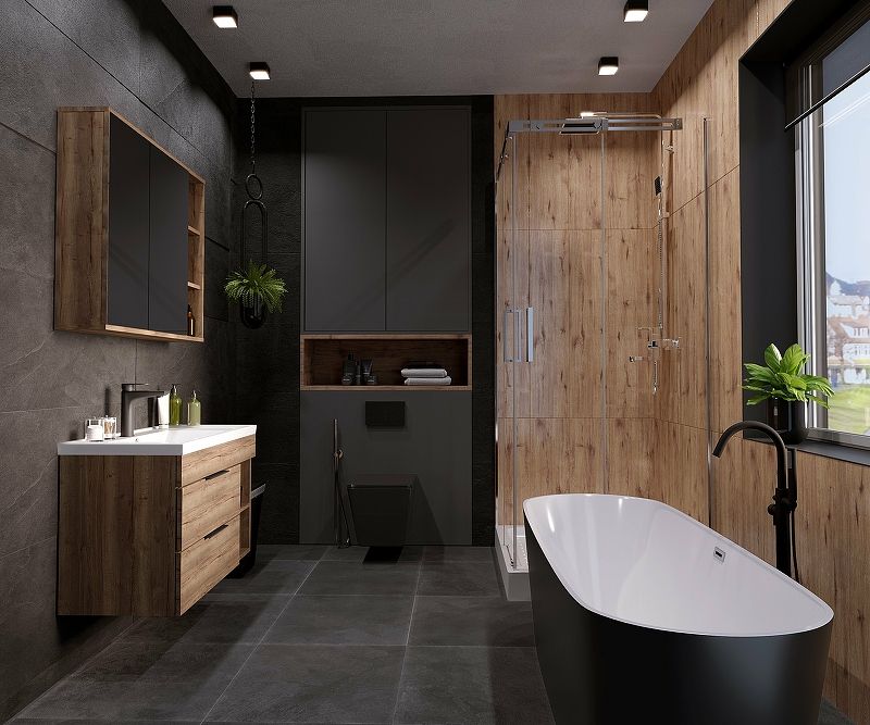 Приобрести grossman отдельностоящая ванна 170x70 см, черная gr-2601b