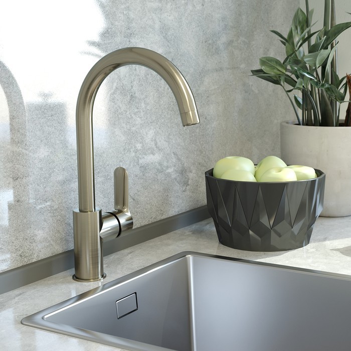 Приобрести iddis смеситель для кухни cuba 337,5 мм, сатин cu1bnj0i05