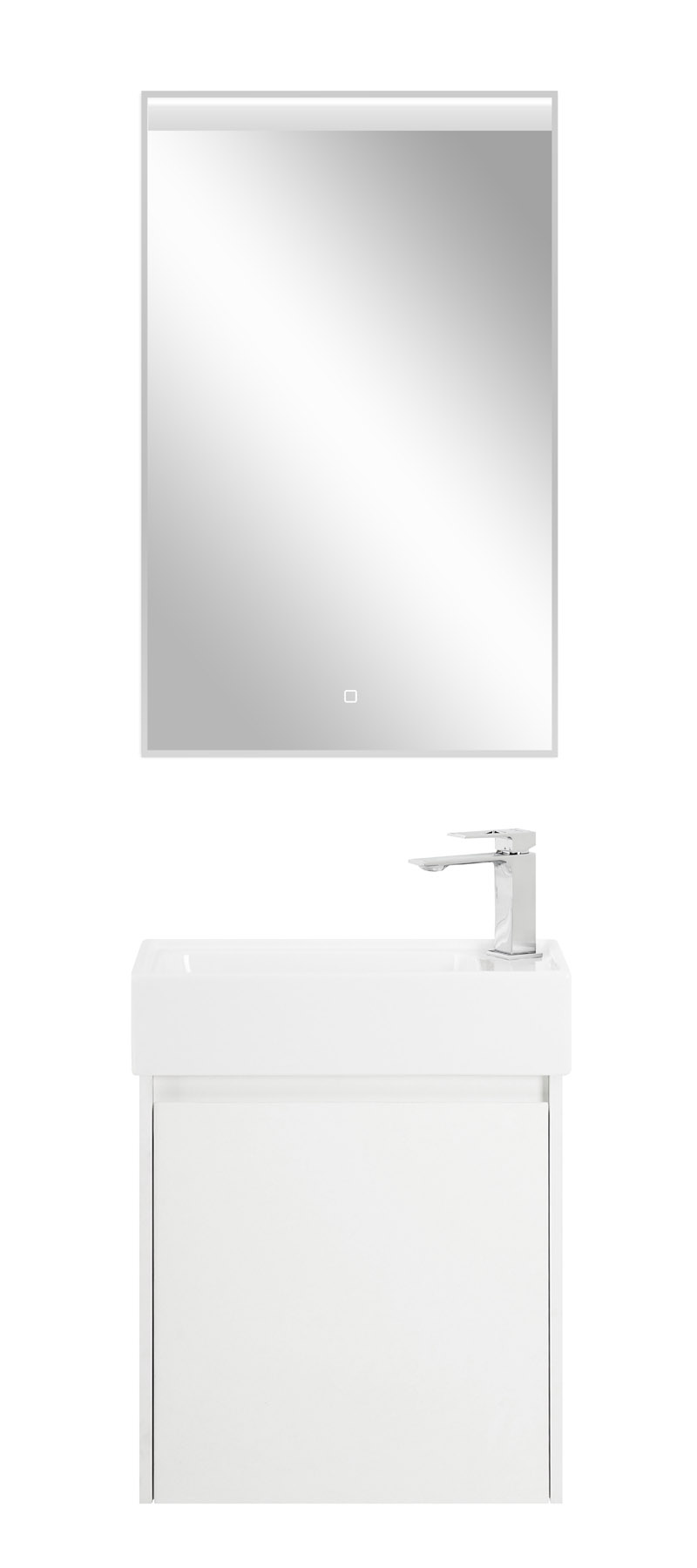 Приобрести belbagno тумба с раковиной kraft mini 50 см, подвесная bianco opaco правосторонняя, белая раковина