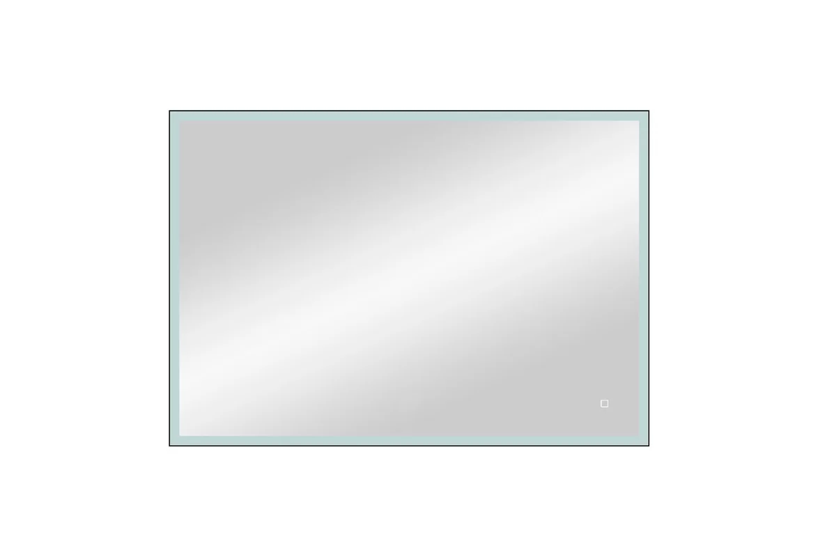 Приобрести continent зеркало с подсветкой solid black 90х70 см, черное