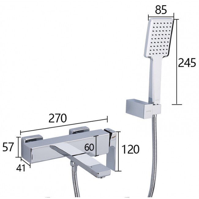 Приобрести gappo смеситель для ванны и душа g3218, хром 96978