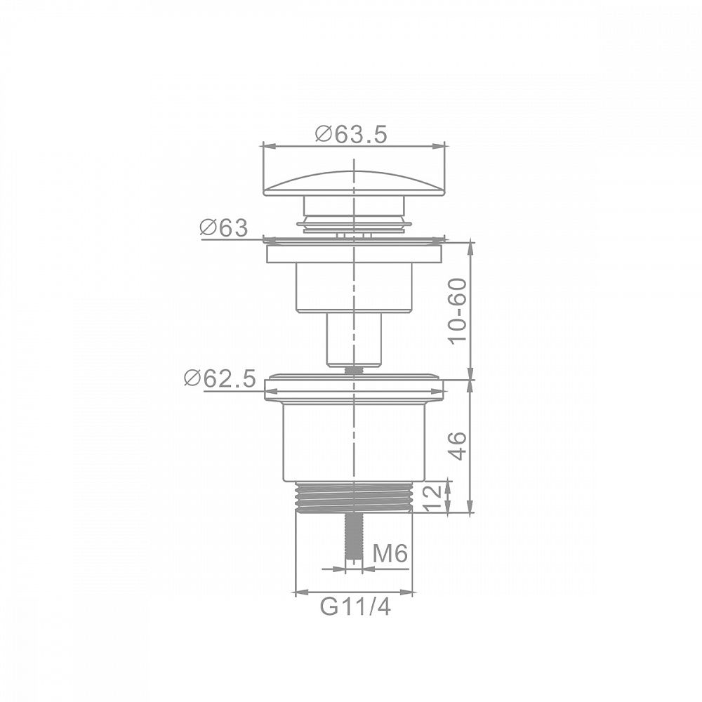Приобрести raglo донный клапан без перелива, медь r600.01.33