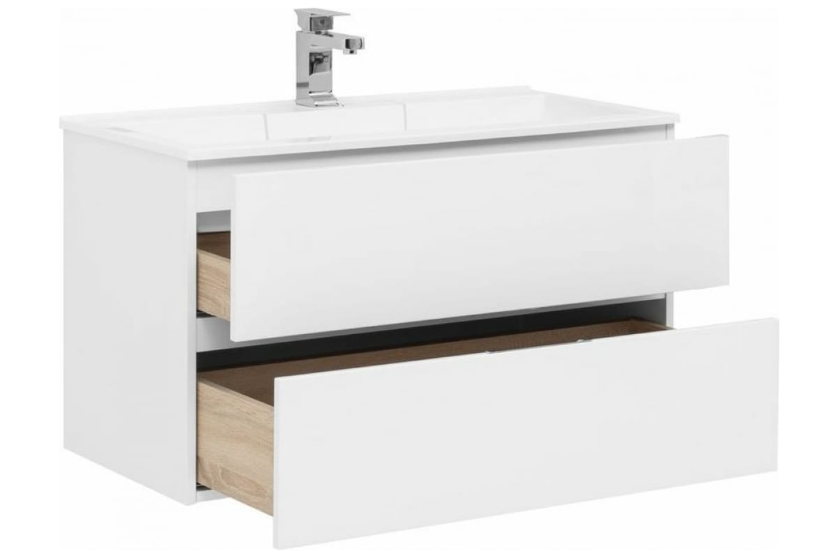 Приобрести aquanet тумба с раковиной алвита 90 см, белая