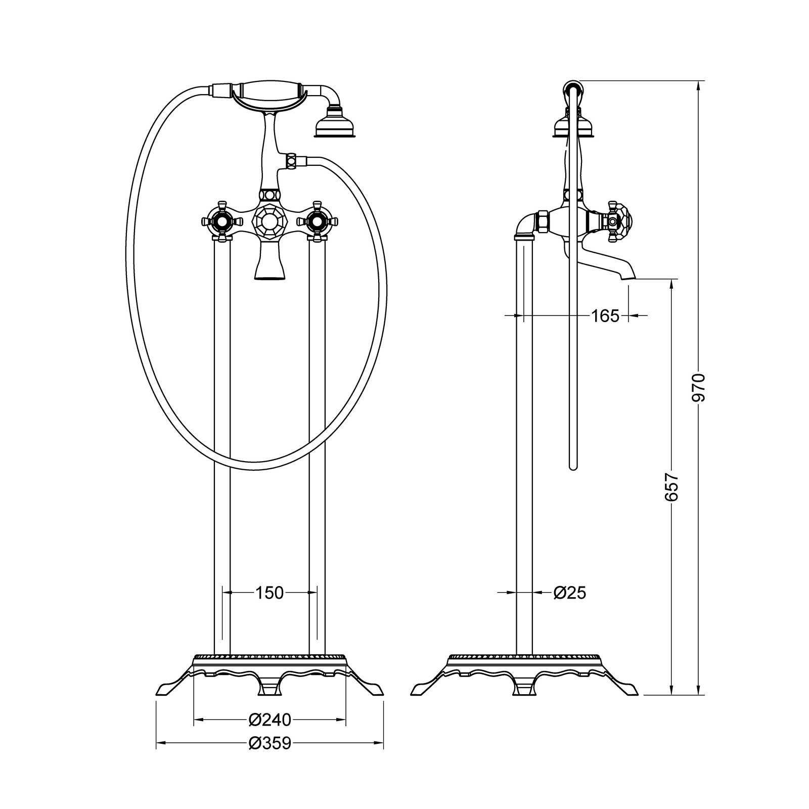 Приобрести смеситель напольный для ванны с душем timo nelson 1900/03y-cr черный
