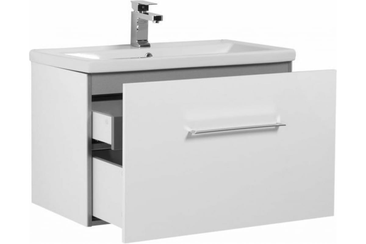 Приобрести aquanet тумба с раковиной порто 80 см, белая
