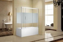 Aquanet Шторка для ванны c боковой стенкой Practic AE10-B-160H150U-CP + AE10-F-80H150U-CP