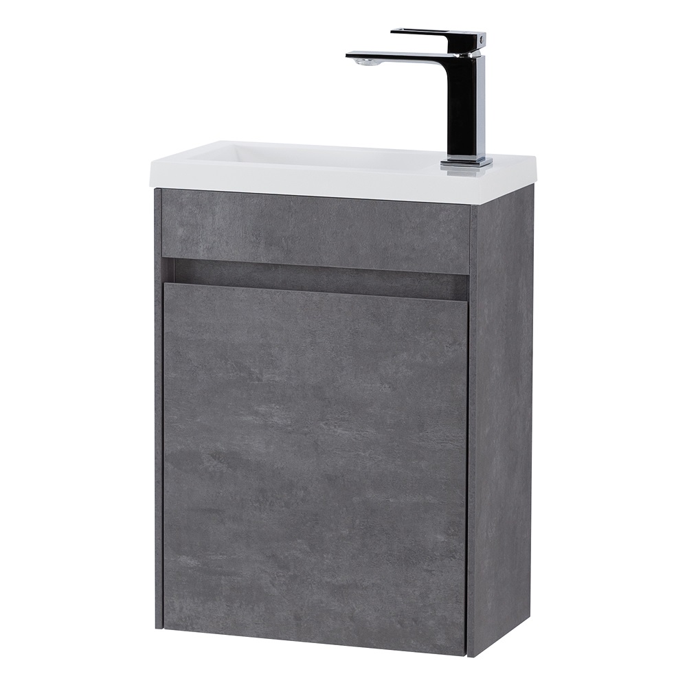 Приобрести belbagno тумба с раковиной pietra mini 40 см, подвесная с дверью 40-l stucco cemento, белая раковина