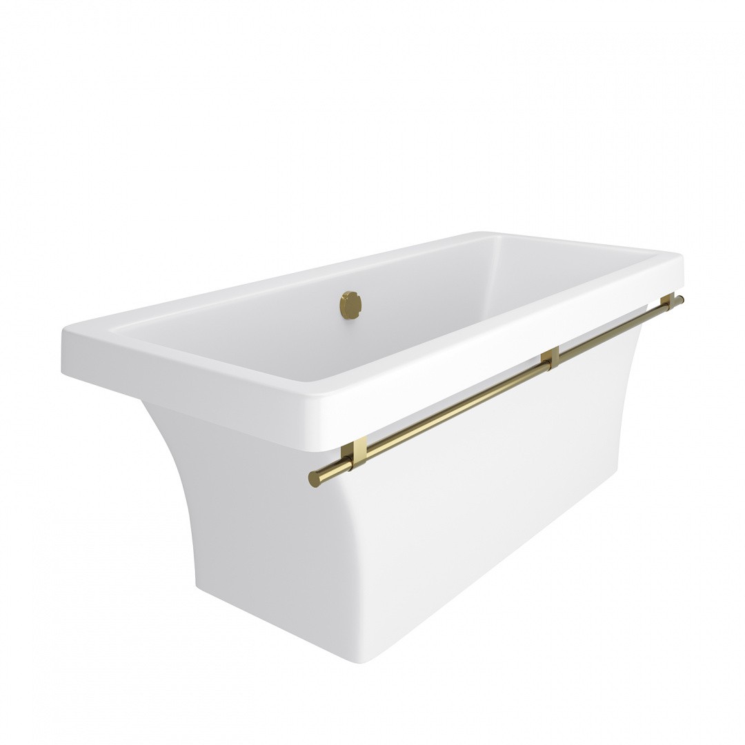 Приобрести aqua de marco отдельностоящая ванна crete 178x79см, белая\бронза 1180wbkri