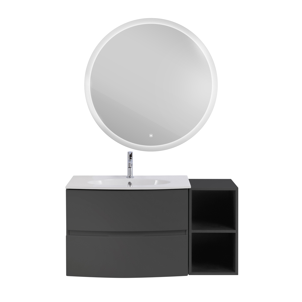 Приобрести cezares тумба подвесная с раковиной elettra 104 см grafite, графит 55522