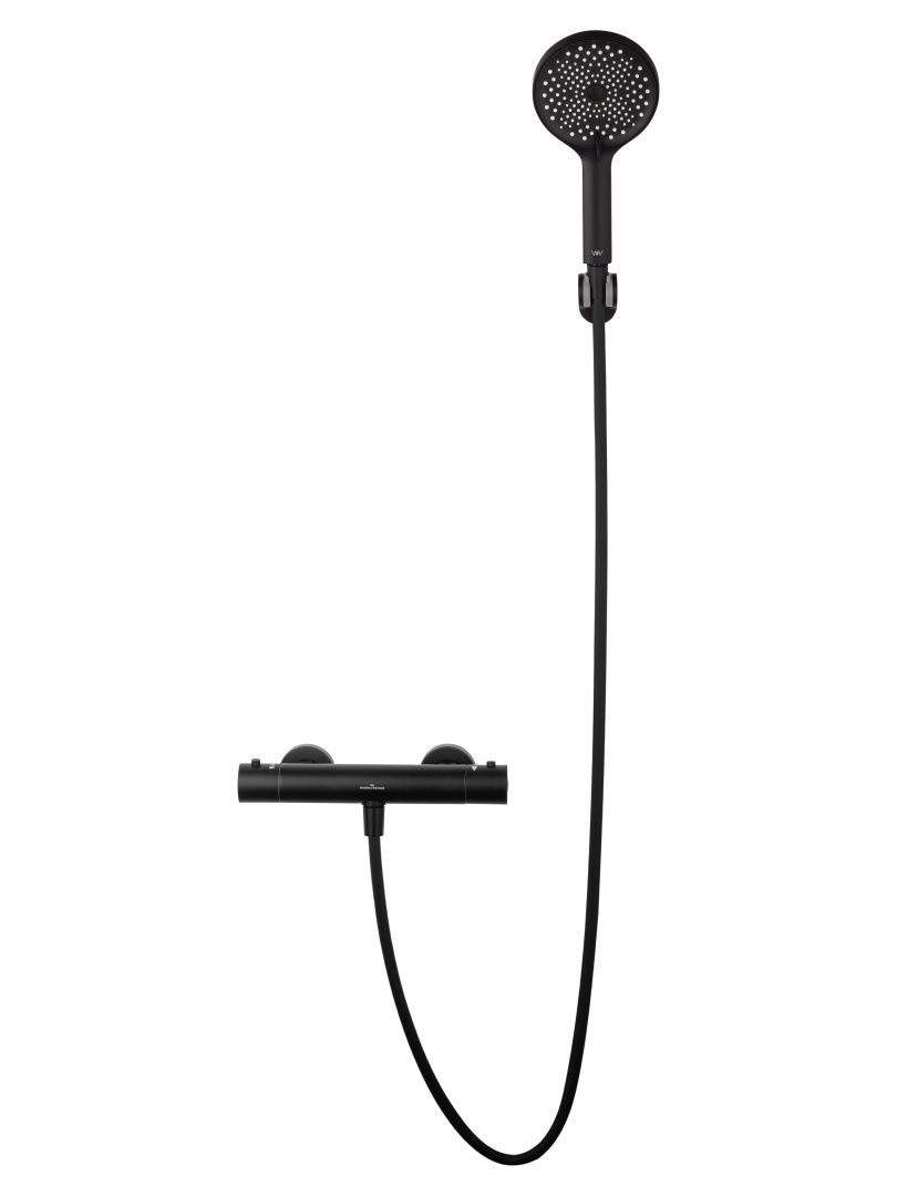 Приобрести смеситель для душа с термостатом wonzon & woghand inn 3, черный матовый (ww-b2065-a-mb)
