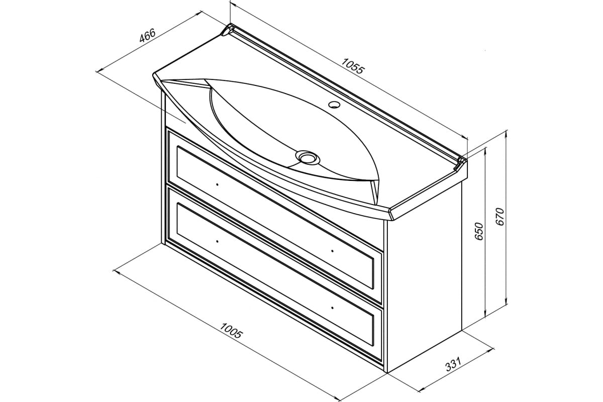 Приобрести aquanet тумба с раковиной остин 105 см, белая (под раковину стиль)