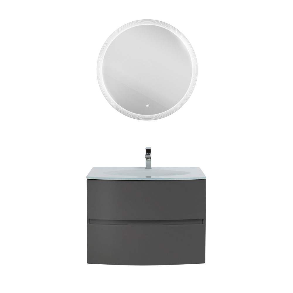 Приобрести cezares тумба подвесная с раковиной elettra 75 см grafite, стекло, графит 55522