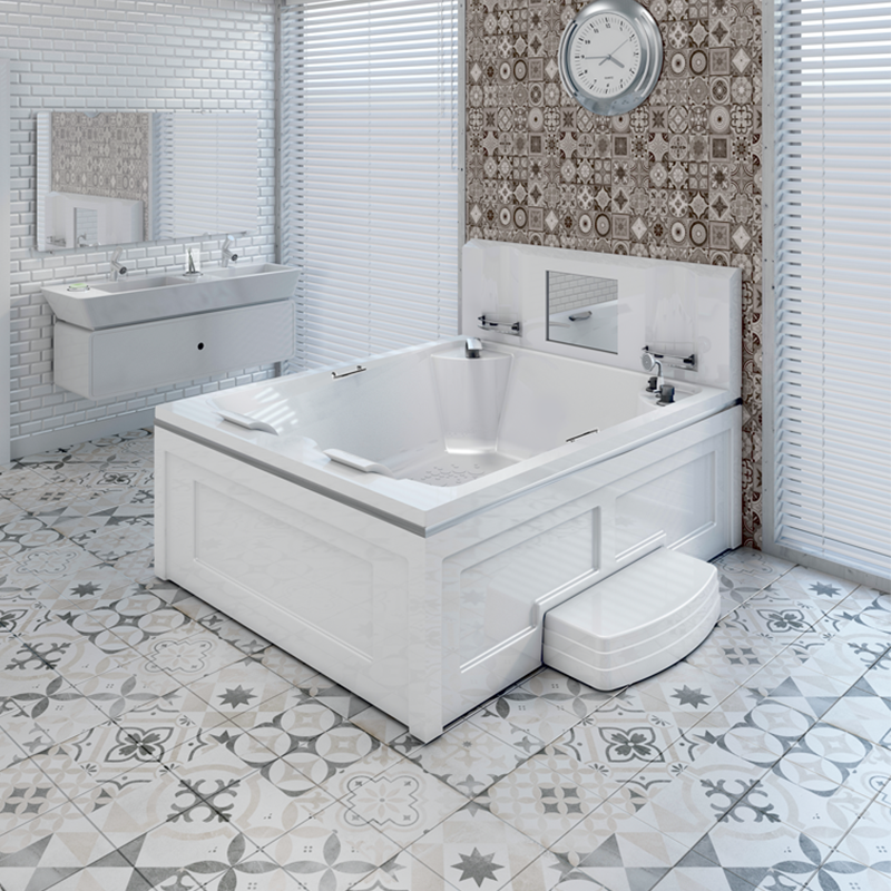 Приобрести бассейн radomir римини 150х190см с белой чашей и опорной рамой