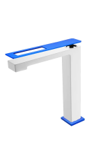 Boheme Смеситель для раковины Q, высокий, белый\синий 142-WUW