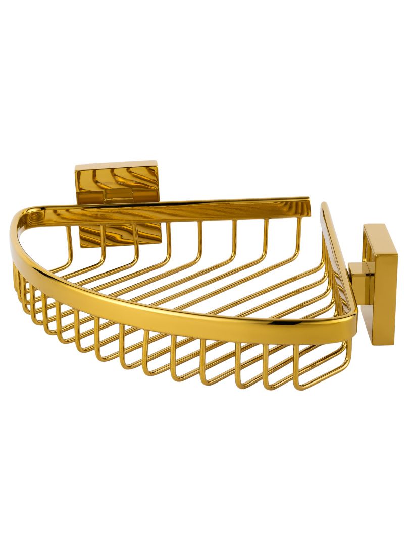 Приобрести полка для ванной угловая wonzon & woghand polo, темное золото (ww-8944-dg)