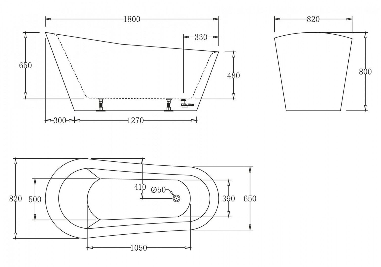 Приобрести ванна акриловая отдельностоящая belbagno 180x87 см, bb63-1800
