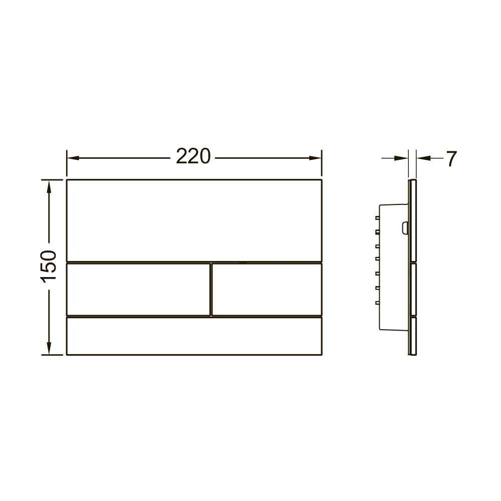 Приобрести tece кнопка смыва square ii для инсталляции, песочно бежевый 9240827