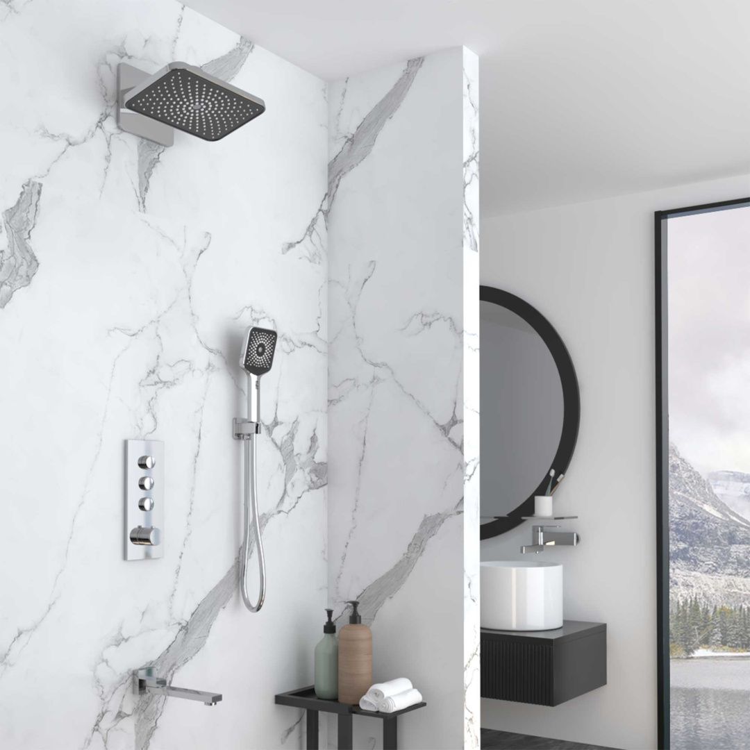 Приобрести vincea встраиваемая душевая система inspire с термостатом, хром vsfw-433ti4ch