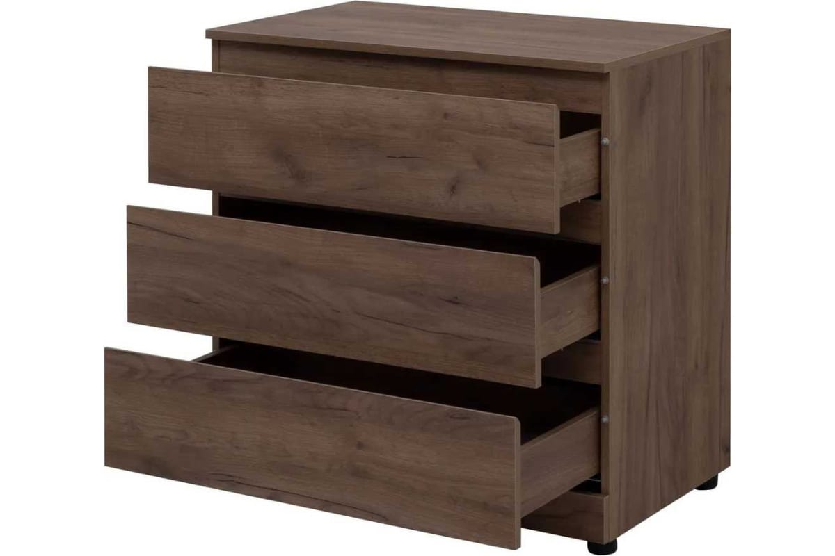 Приобрести aquanet комод сканди 80x48 см, дуб крафт (3 ящика)