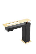 Boheme Смеситель для раковины Q, черный\золото 141-BG