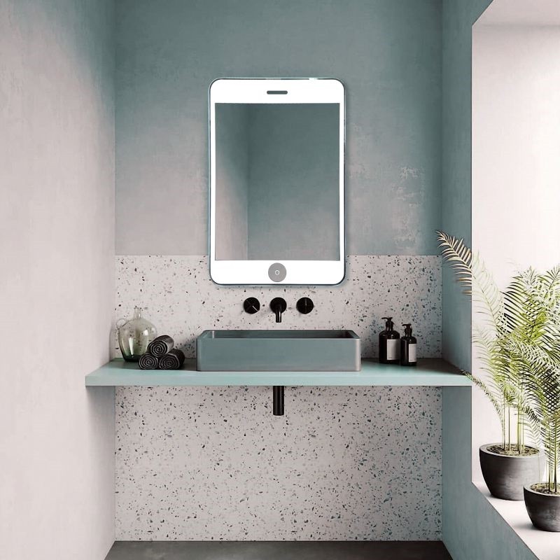 Приобрести azario зеркало адам 550*800, белый, сенсорный включатель, фр-00001373