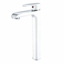 Grocenberg Смеситель для раковины, высокий, белый\хром GB3010WC