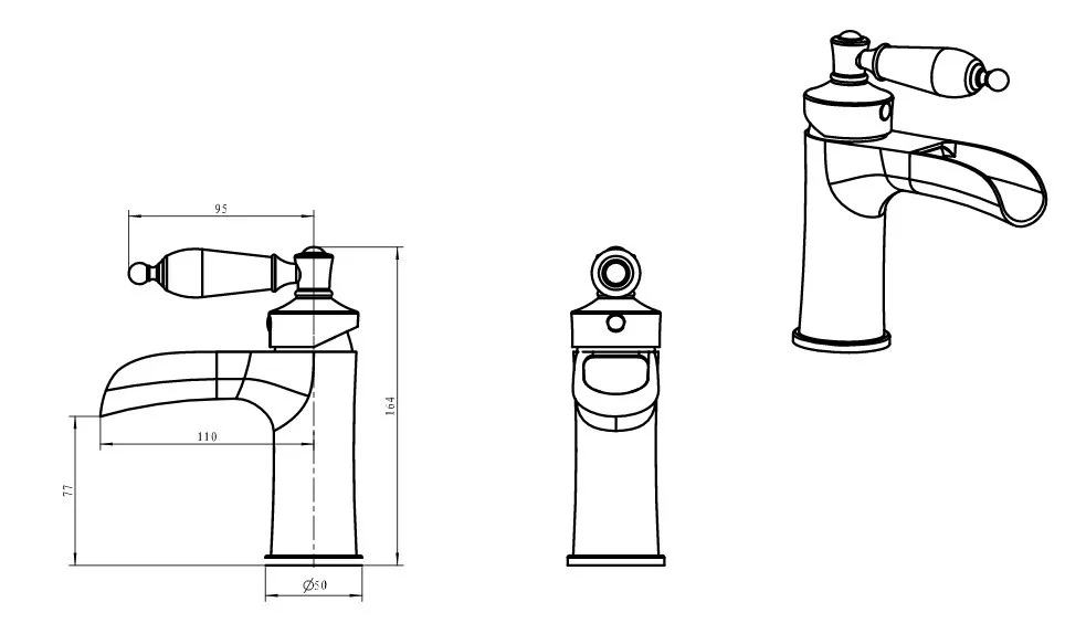 Приобрести boheme смеситель для раковины vogue, золото\красный 211-mr-r