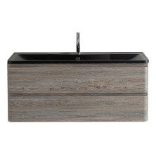 BelBagno Тумба с раковиной ALBANO 120 см, подвесная Pino Scania, чёрная раковина